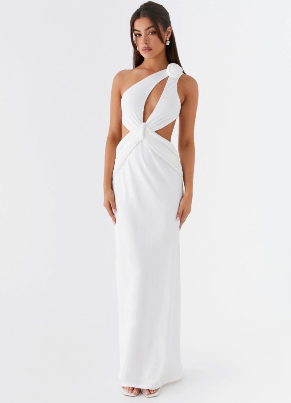 PEPPERMAYO Lovesome Rosa Maxi Dress White Sz US 4 $98 {3X26}
